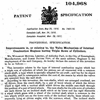 British Patent 104968 dated 1917 – ‘Improvements in, or relating to, the Valve Mechanism of Internal Combustion Engines having Triple Rows of Cylinders