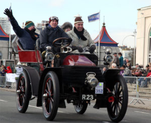 Wolseley 1903 10hp Rotonde Tonneau on a London to Brighton run