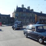 Wolseleys driving round Beamish museum