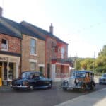 Wolseleys in the 1950's town at Beamish